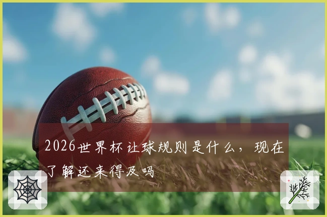 2026世界杯让球规则是什么，现在了解还来得及吗
